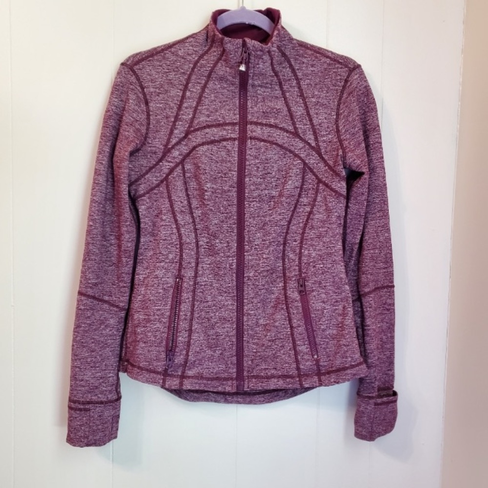 Heathered Maroon Define Lululemon jacket sz. 8